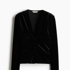 H&M Draped “Velvet” Top